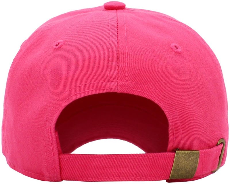 KBETHOS KB-LOW HPK Classic Cotton Dad Hat Adjustable Plain Cap. Polo Style Low Profile (Unstructured) (Classic) Hot Pink Adjustable - Image 3